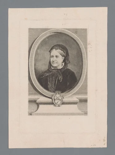 Portret van Marie Antoinette de Milhau by Tiburce de Mare, print, 1850-1900