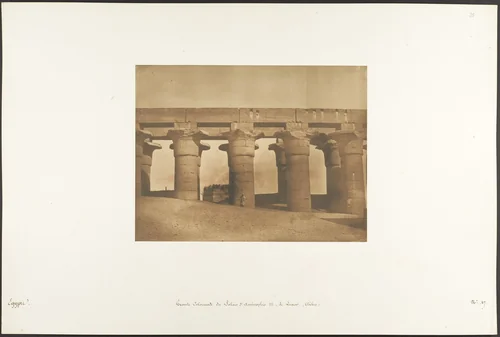 Grande Colonnade du Palais d'Aménophis III, à Luxor, Thèbes by Maxime Du Camp, photograph, 1850