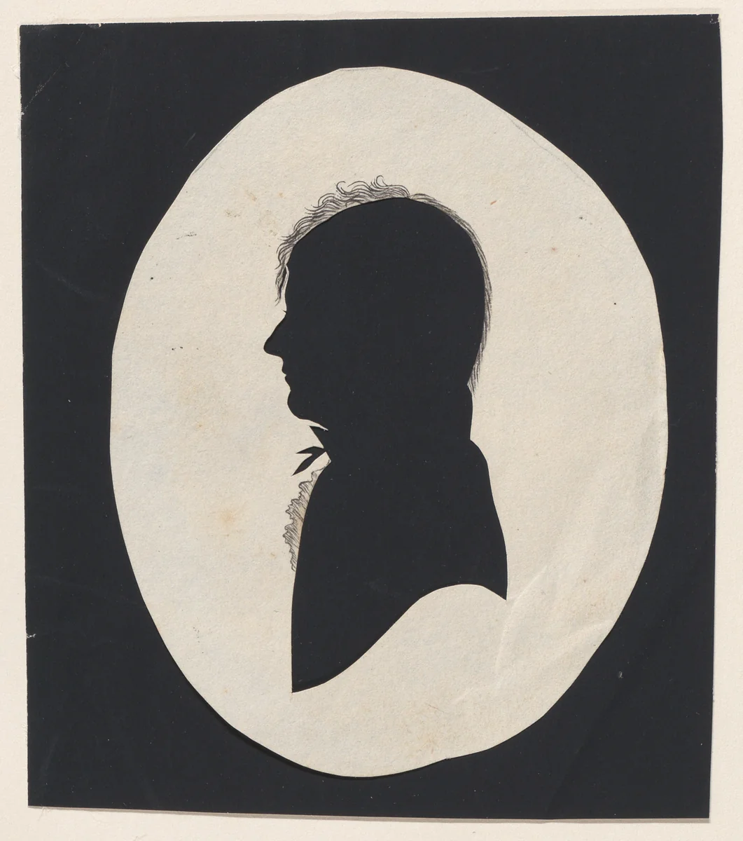 Silhouette of an unknown man by Moses Chapman, other, 1803-1821