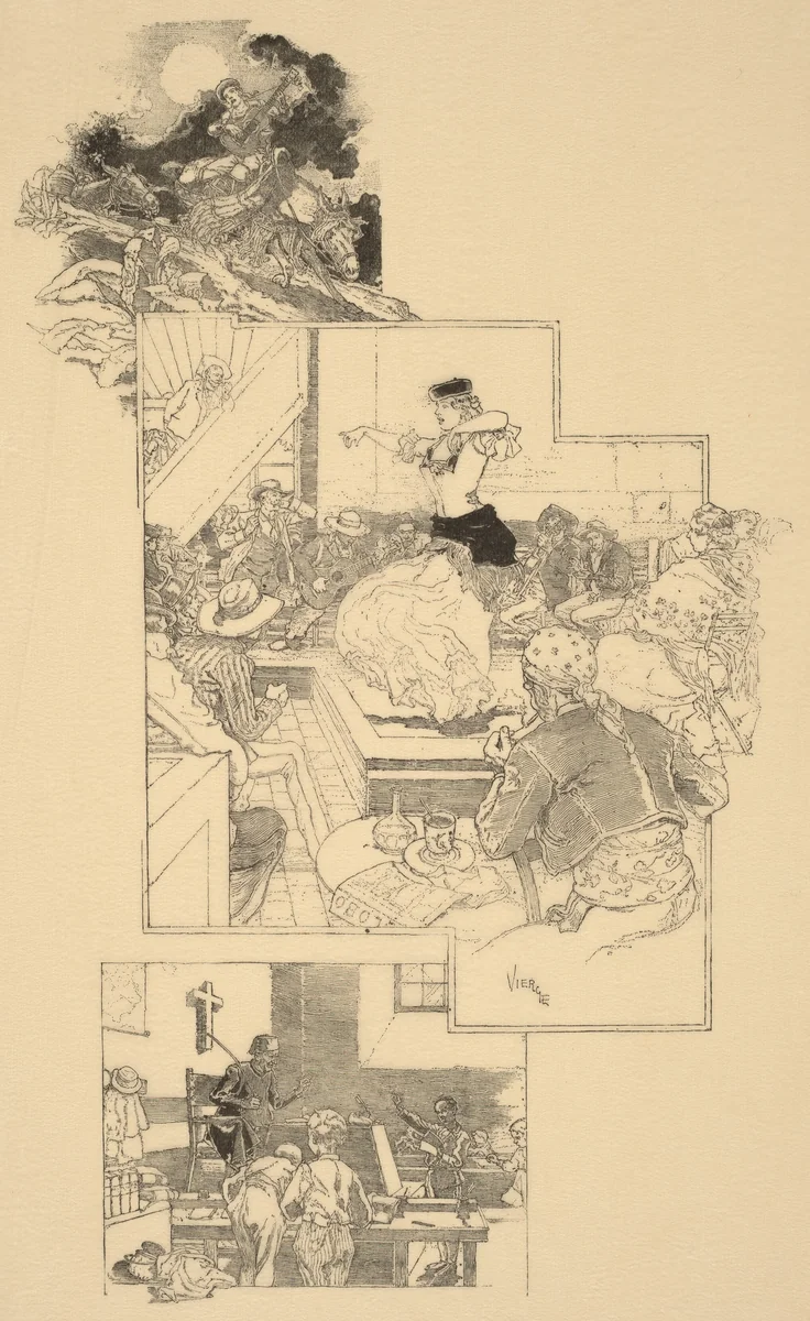 On the Trail of Don Quixote by Daniel Vierge, print, 1896