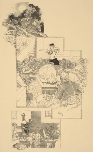 On the Trail of Don Quixote by Daniel Vierge, print, 1896