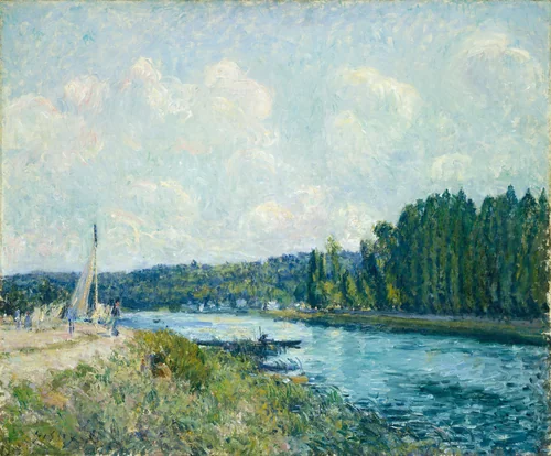 The Banks of the Oise by Alfred Sisley, painting, 1877-1878