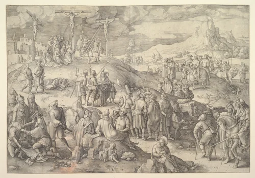 Calvary (Golgotha) by Lucas van Leyden, print, 1517