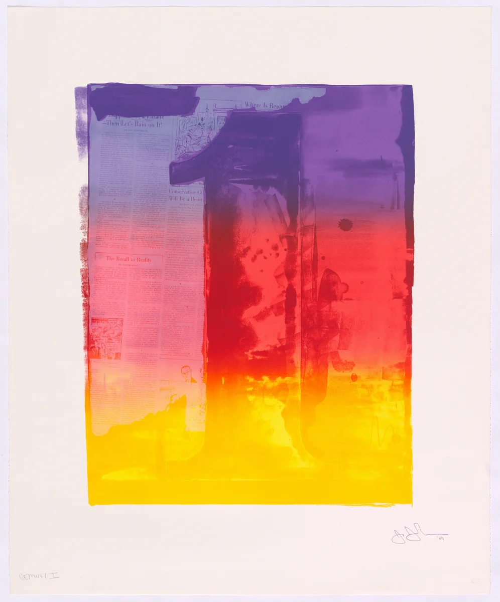 Figure 1 by Jasper Johns, print, 1969