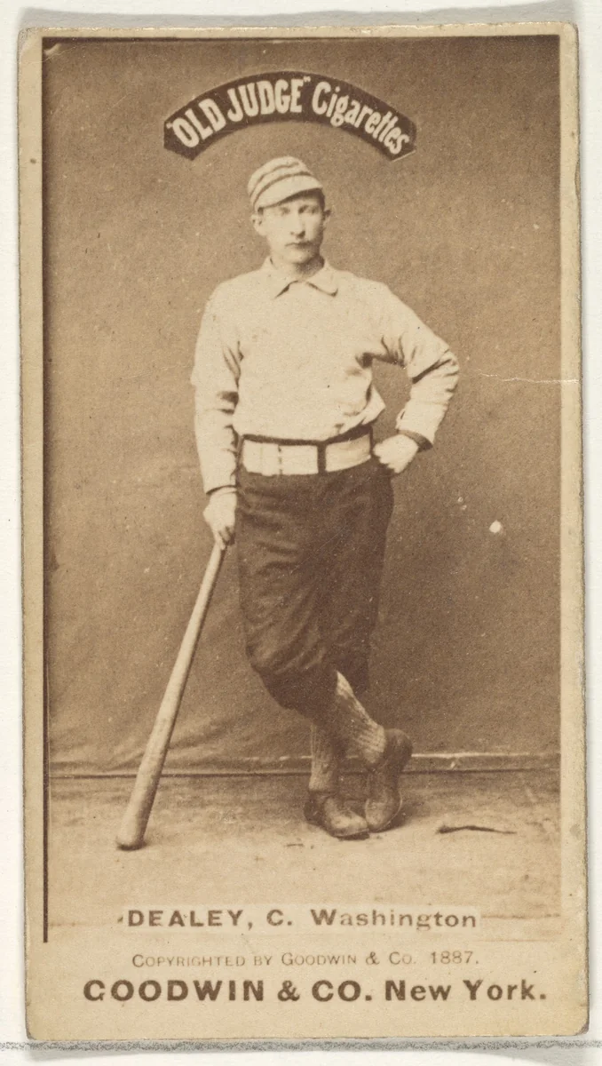Patrick "Pat" E. Dealy, Catcher, Washington Nationals, from the Old Judge series (N172) for Old Judge Cigarettes by Goodwin & Company, photograph, 1887