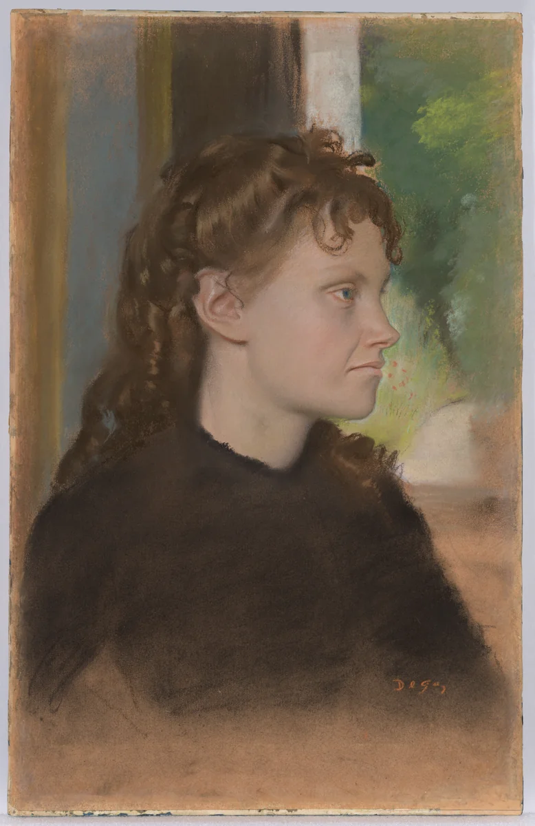 Madame Théodore Gobillard (Yves Morisot) by Edgar Degas, drawing, 1869