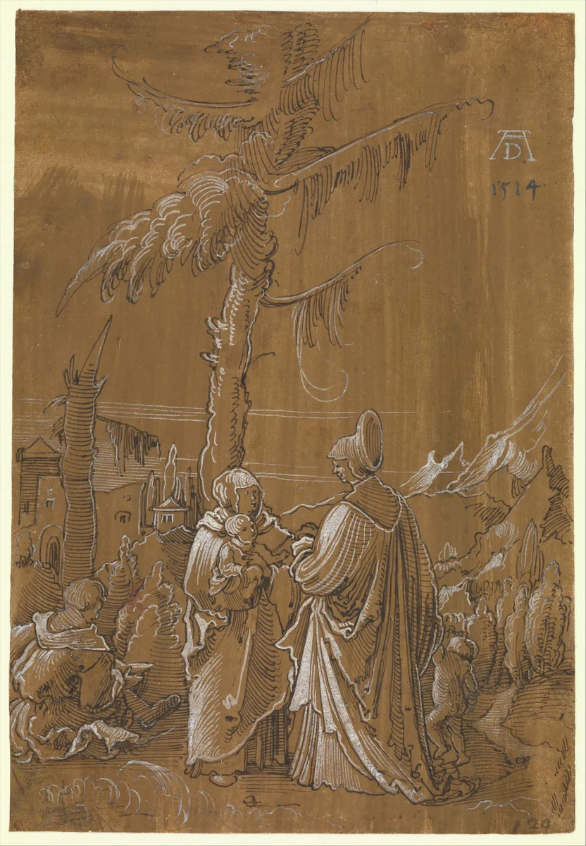 The Holy Family with Saint Elizabeth and the Infant Saint John by Albrecht Altdorfer, drawing, 1513