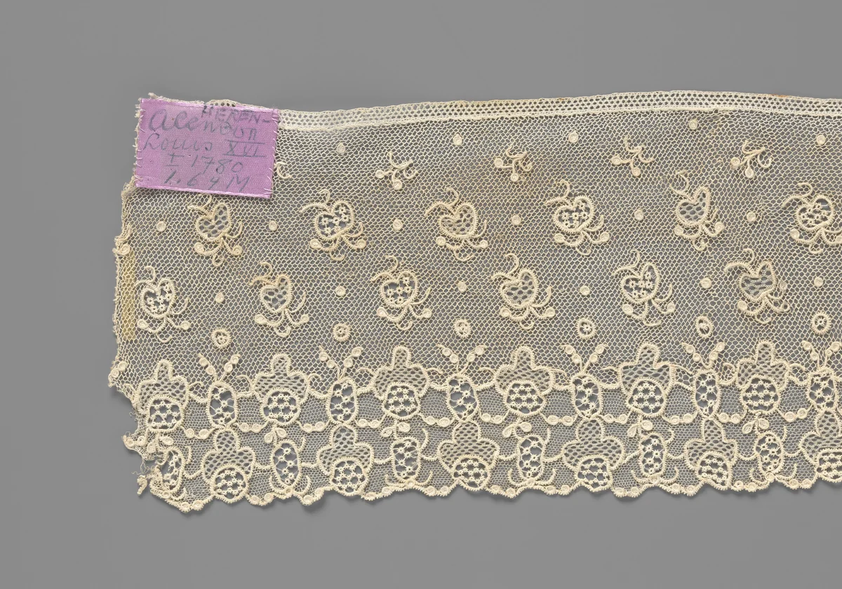 Strook naaldkant met appels by anonymous, other, 1775-1795