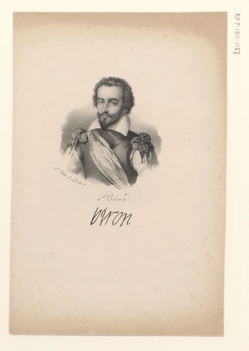 Portret van Charles de Gontaut, hertog van Biron by anonymous, print, 1818-1842
