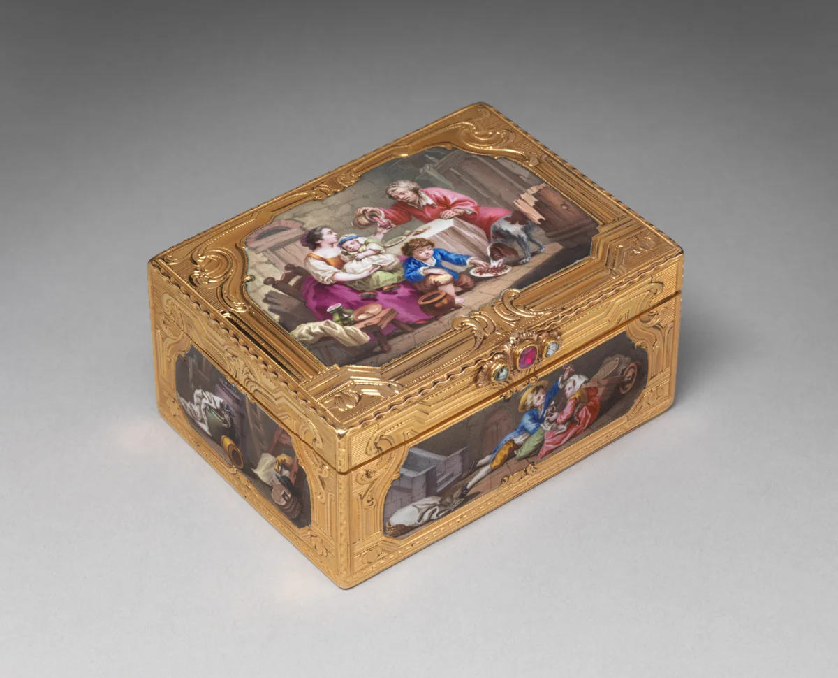 Snuffbox by Mathieu Coiny fils, metalwork, 1759-1760