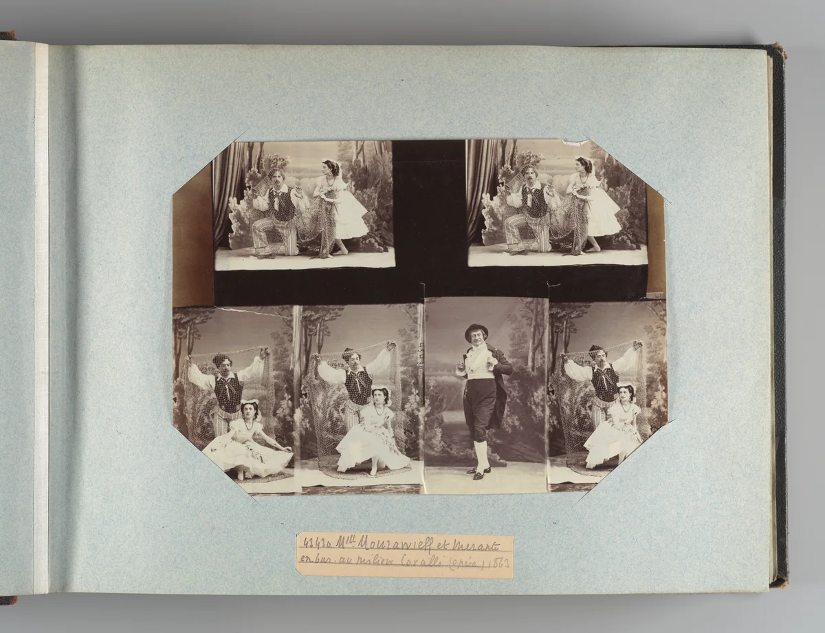 Mlle Mourawieff et Mérante by André Adolphe-Eugène Disdéri, photograph, 1863