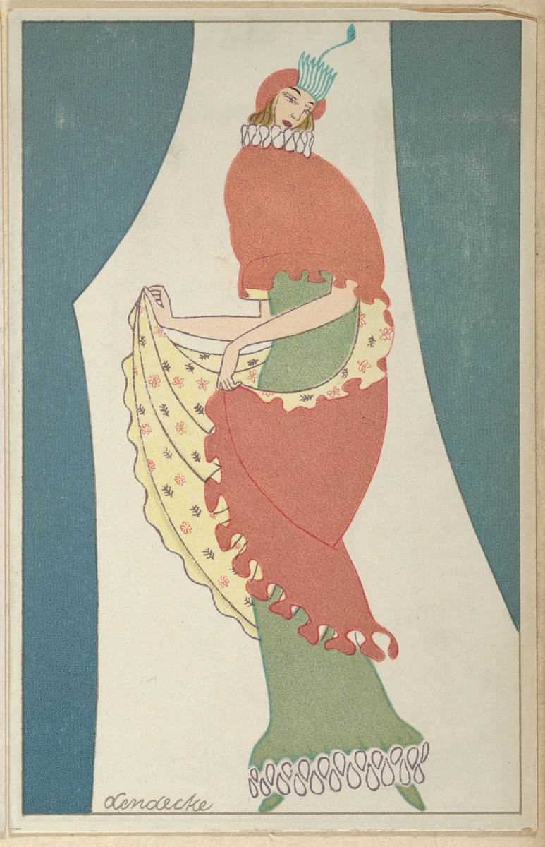 Fashion (Mode) by Otto Lendecke, print, 1912