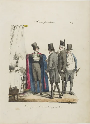The Leeches, Messieurs, the Leeches! by Edmé Jean Pigal, print, 1820-1830