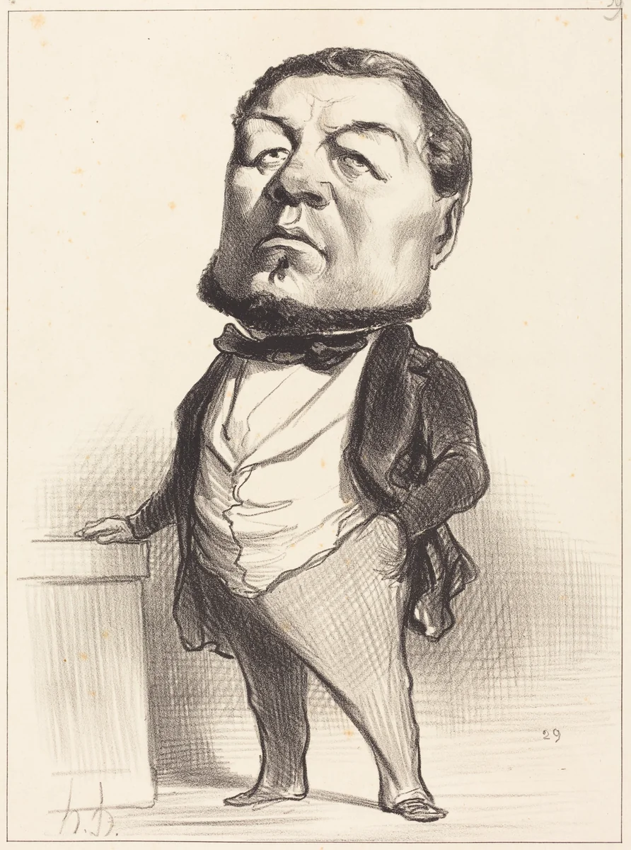 F.J. Ducoux by Honoré Daumier, print, 1849
