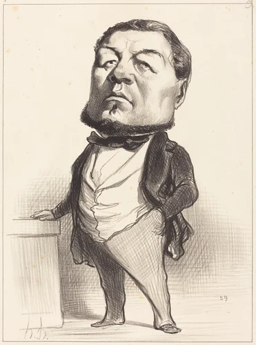 F.J. Ducoux by Honoré Daumier, print, 1849