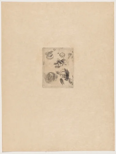 Quelques croquis by Félicien Rops, print, 1895