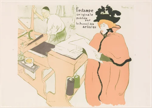 Cover for "L'Estampe originale, Album I, publiée par les Journal des Artistes" by Henri de Toulouse-Lautrec, print, 1893