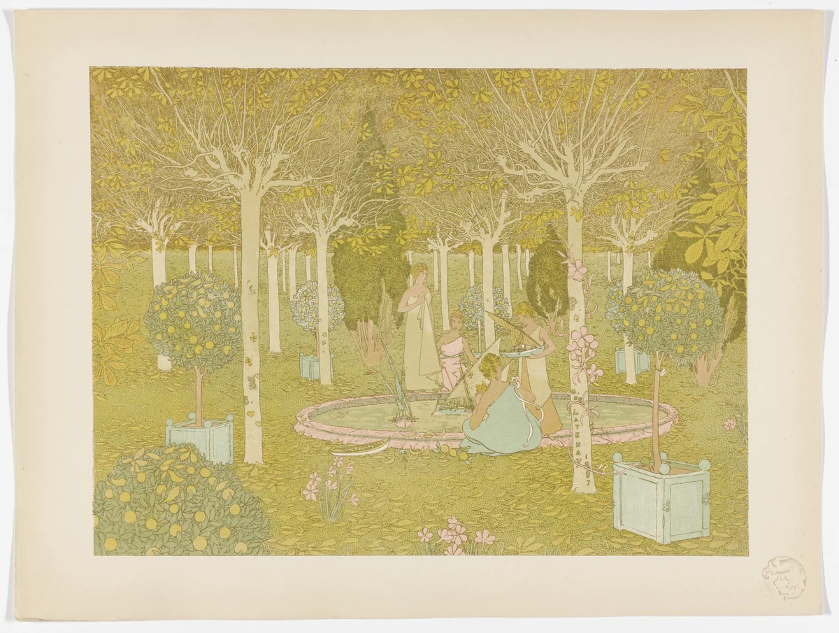 The Park (Le Parc) from L'Estampe moderne, no. 3 by G. de Latenay, print, 1897