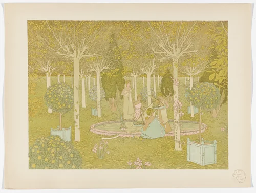 The Park (Le Parc) from L'Estampe moderne, no. 3 by G. de Latenay, print, 1897