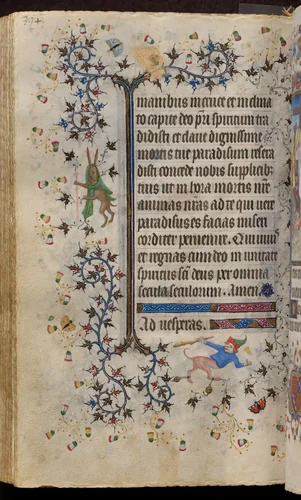 Hours of Charles the Noble, King of Navarre (1361-1425): fol. 191v, Text by Master of the Brussels Initials and Associates, book, 1400-1410