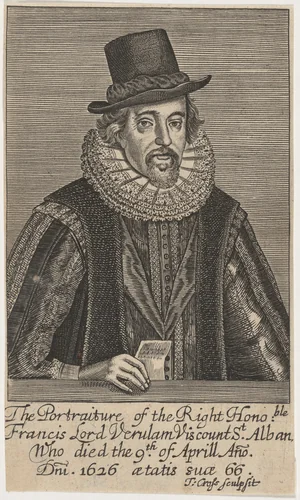 Francis Lord Verulam Viscount St. Alban by Thomas Cross; Crispijn van de Passe I, print, 1653