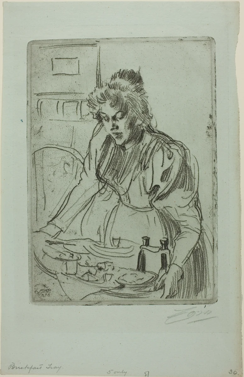 The Breakfast by Anders Zorn, print, 1898