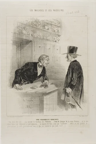 A Pharmacy for Every Need (plate 24) by Charles-Émile Jacque, print, 1843