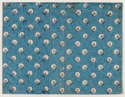 Book cover with overall pattern of dots and circles by anonymous, print, 1800-1900