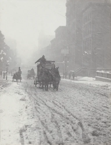 Winter on Fifth Avenue by Alfred Stieglitz, photograph, 1893