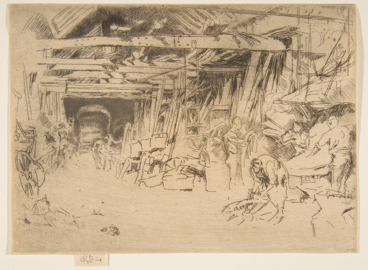 Wheelwright by James McNeill Whistler, print, 1879-1880
