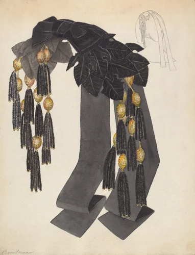 Headdress by Bessie Forman, index of american design, 1937