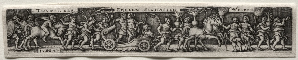 Triumph of the Women by Hans Sebald Beham, print, 1549