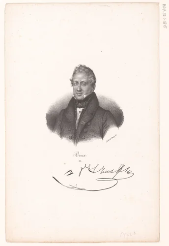 Portret van Philibert Joseph Roux by anonymous, print, 1818-1842