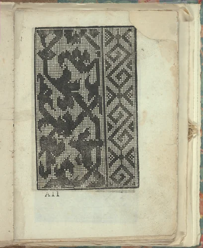 Opera Nova Universali intitulata Corona di racammi, page 14 (recto) by Giovanni Andrea Vavassore, book, 1530