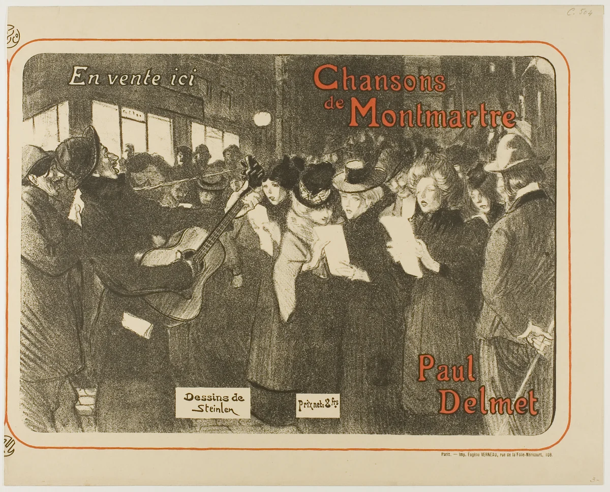 Chansons de Montmartre by Théophile Alexandre Steinlen, print, 1899