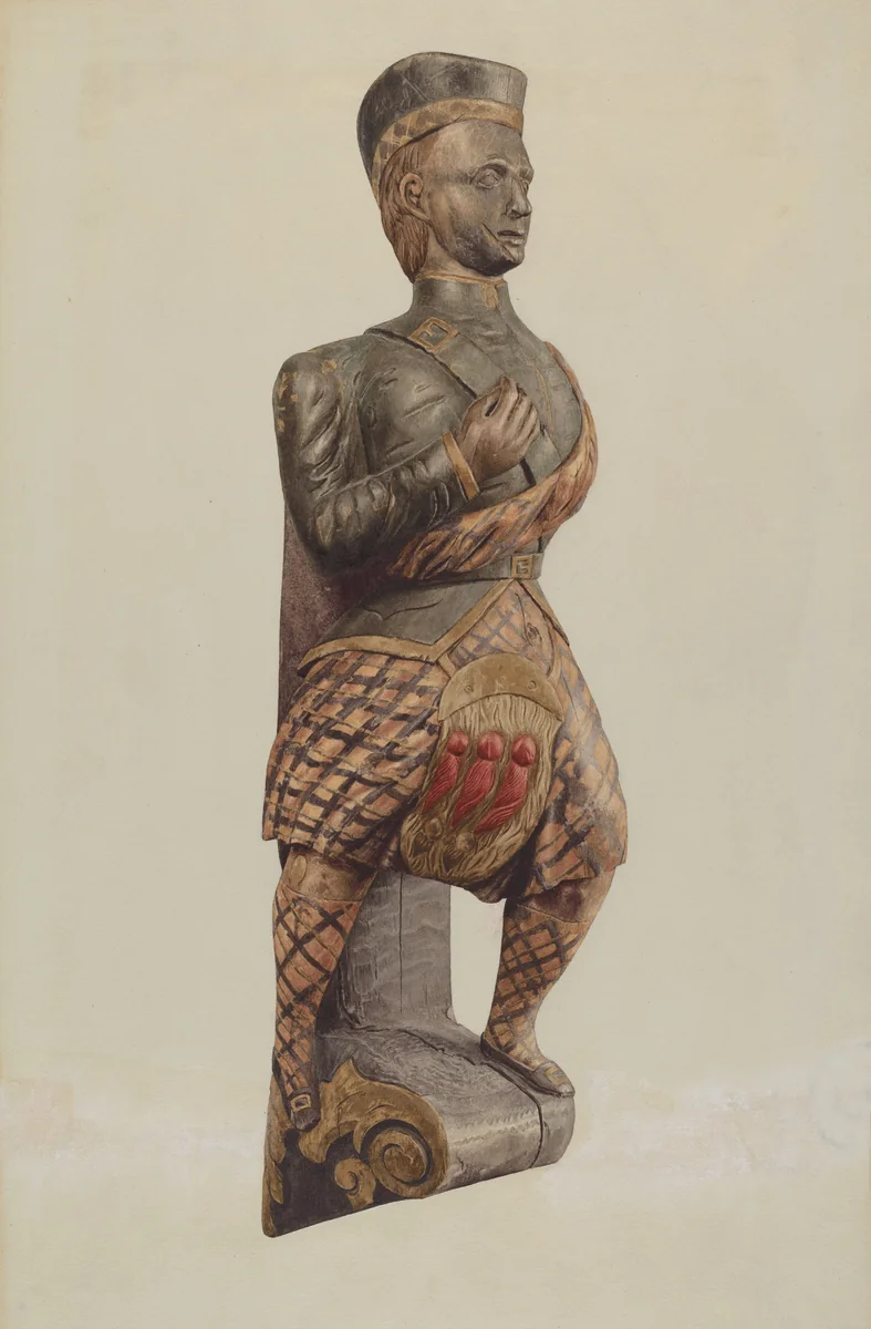 Figurehead: "The Highlander" by Ingrid Selmer-Larsen, index of american design, 1937