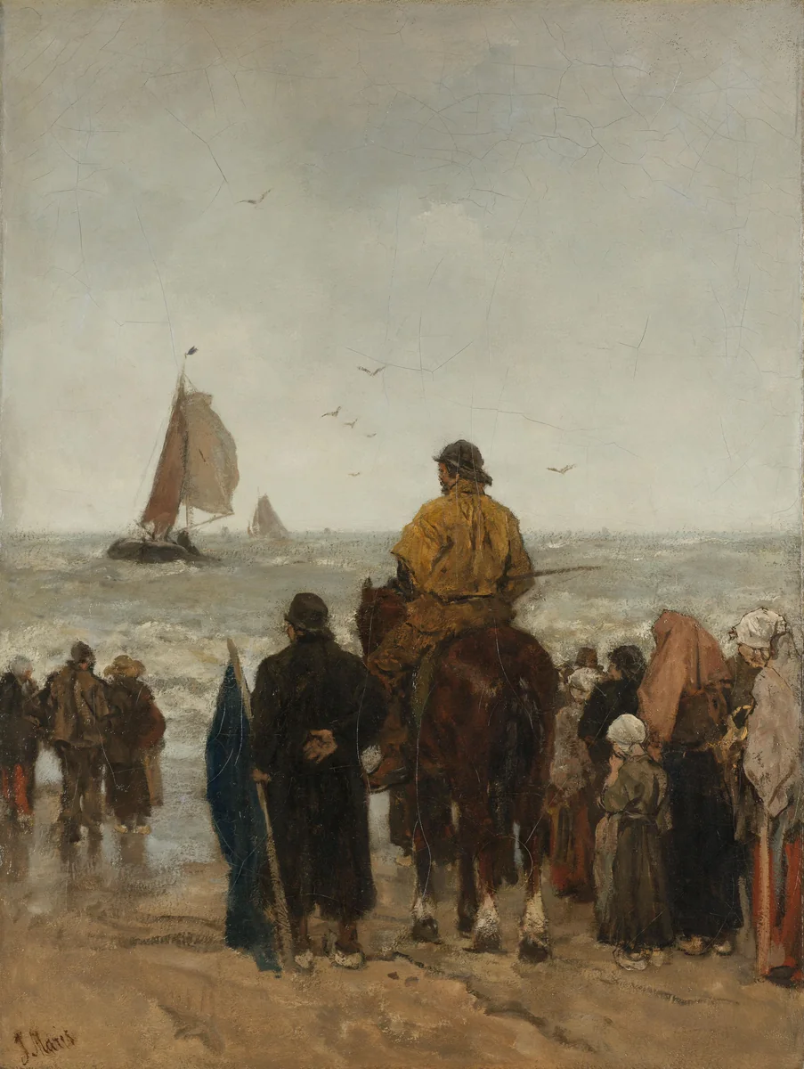 Aankomst der boten by Jacob Maris, painting, 1884