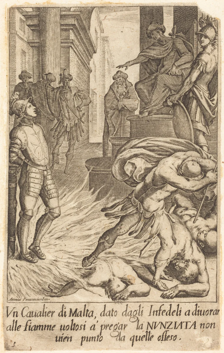 Knight of Malta by Jacques Callot, print, 1619