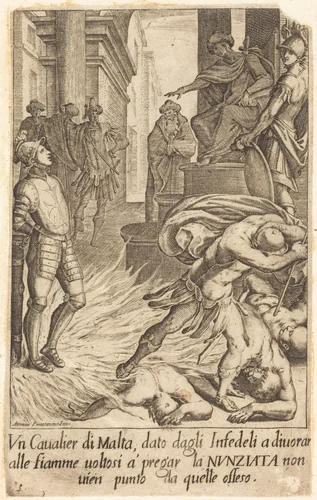 Knight of Malta by Jacques Callot, print, 1619