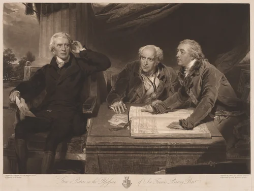 Sir Francis and John Baring and Charles Wall by James Ward, print