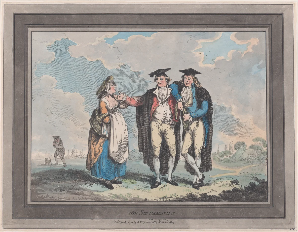 The Students by Thomas Rowlandson, print, 1793
