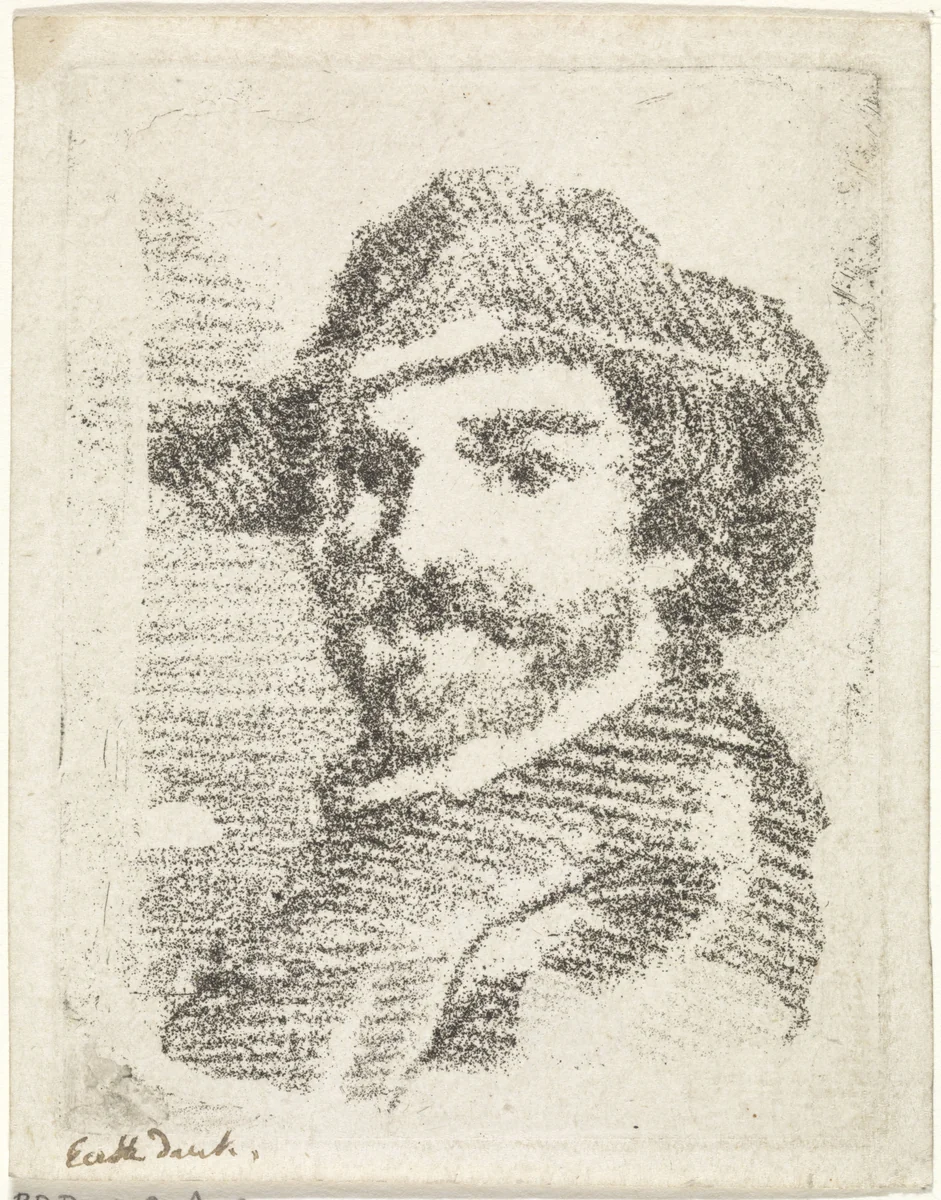 Man met hoed by Aert Schouman, print, 1725-1792