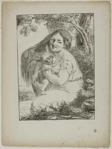 Cupid and a Young Woman by Dominique Vivant Denon, print, 1817