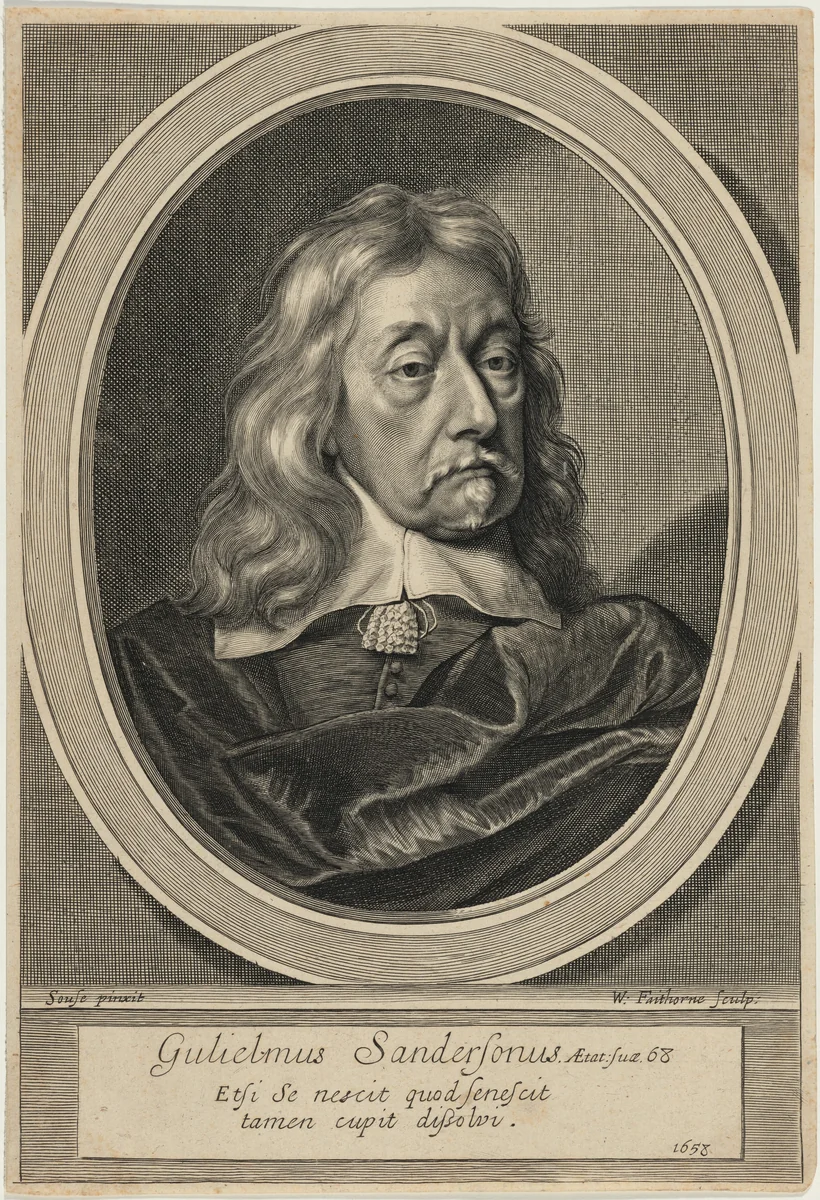 Sir William Sanderson by William Faithorne, print, 1658