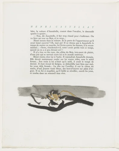 Tailpiece (page 126) from Mille Regrets (A Thousand Regrets) by Christian Bérard, illustrated book, 1947