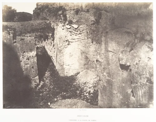 Jérusalem, Carrière à la Porte de Damas by Auguste Salzmann, photograph, 1854-1859