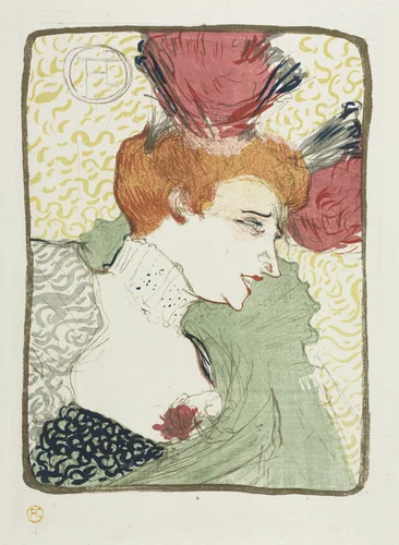 Bust of Mademoiselle Lender by Henri de Toulouse-Lautrec, print, 1895