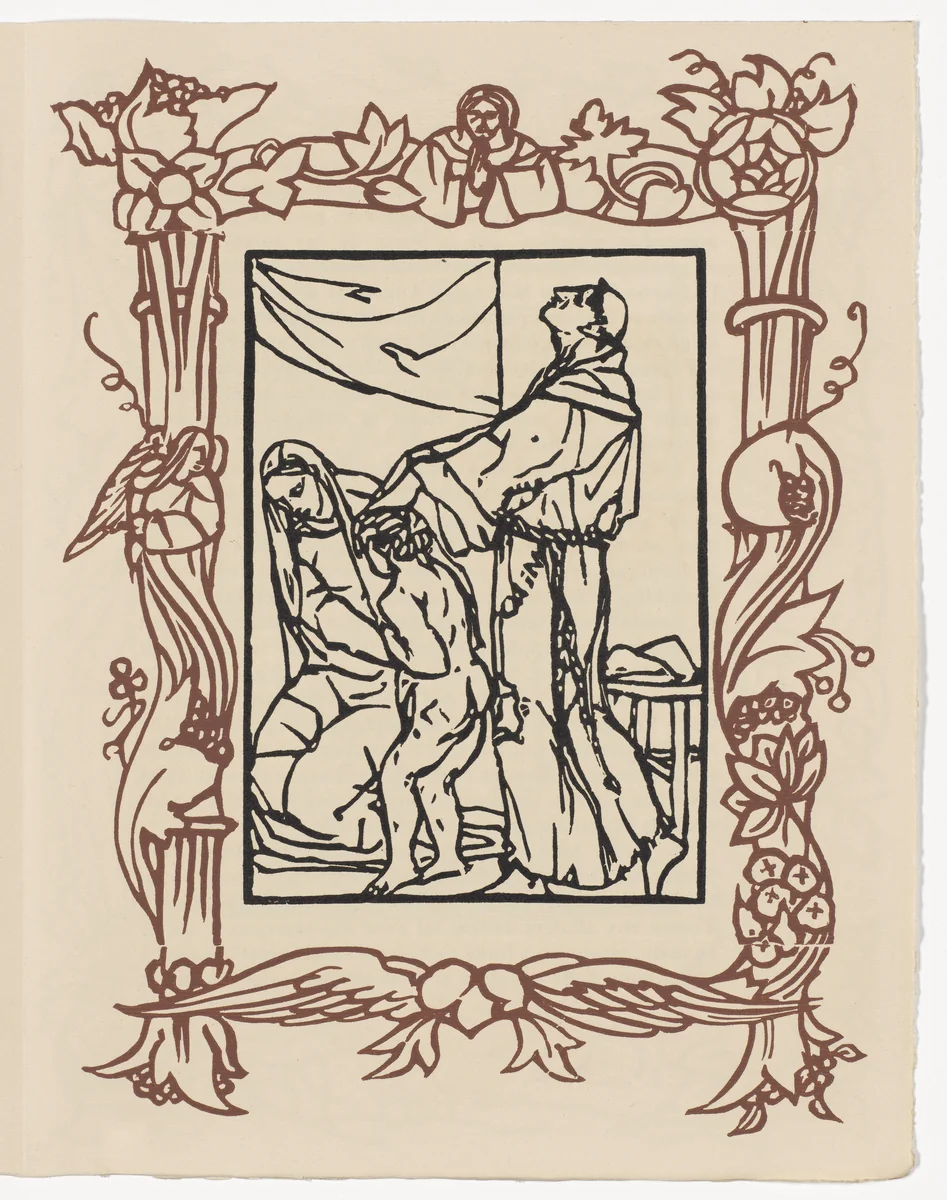 Plate (page 357) from Les Petites Fleurs de St. François (The Little Flowers of St. Francis) by Émile Bernard, illustrated book, 1928