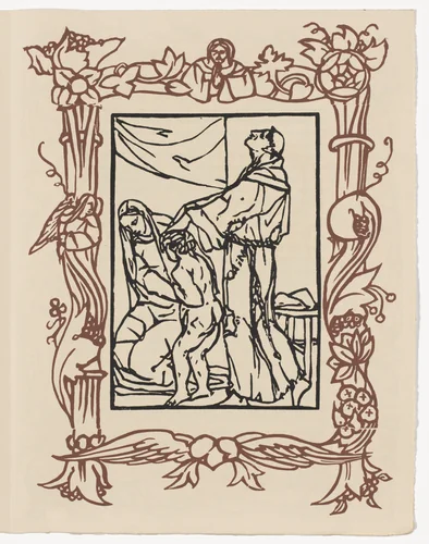 Plate (page 357) from Les Petites Fleurs de St. François (The Little Flowers of St. Francis) by Émile Bernard, illustrated book, 1928