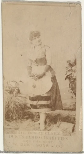 Card Number 211, Bessie Clare, from the Actors and Actresses series (N145-5) issued by Duke Sons & Co. to promote Cameo Cigarettes by W. Duke, Sons & Co., photograph, 1880-1889